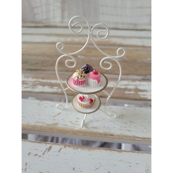 Cupcake display Baker ornament tower Xmas cake tray - Picture 1 of 8
